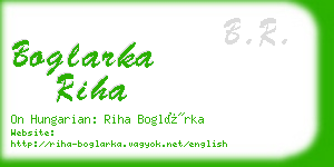 boglarka riha business card